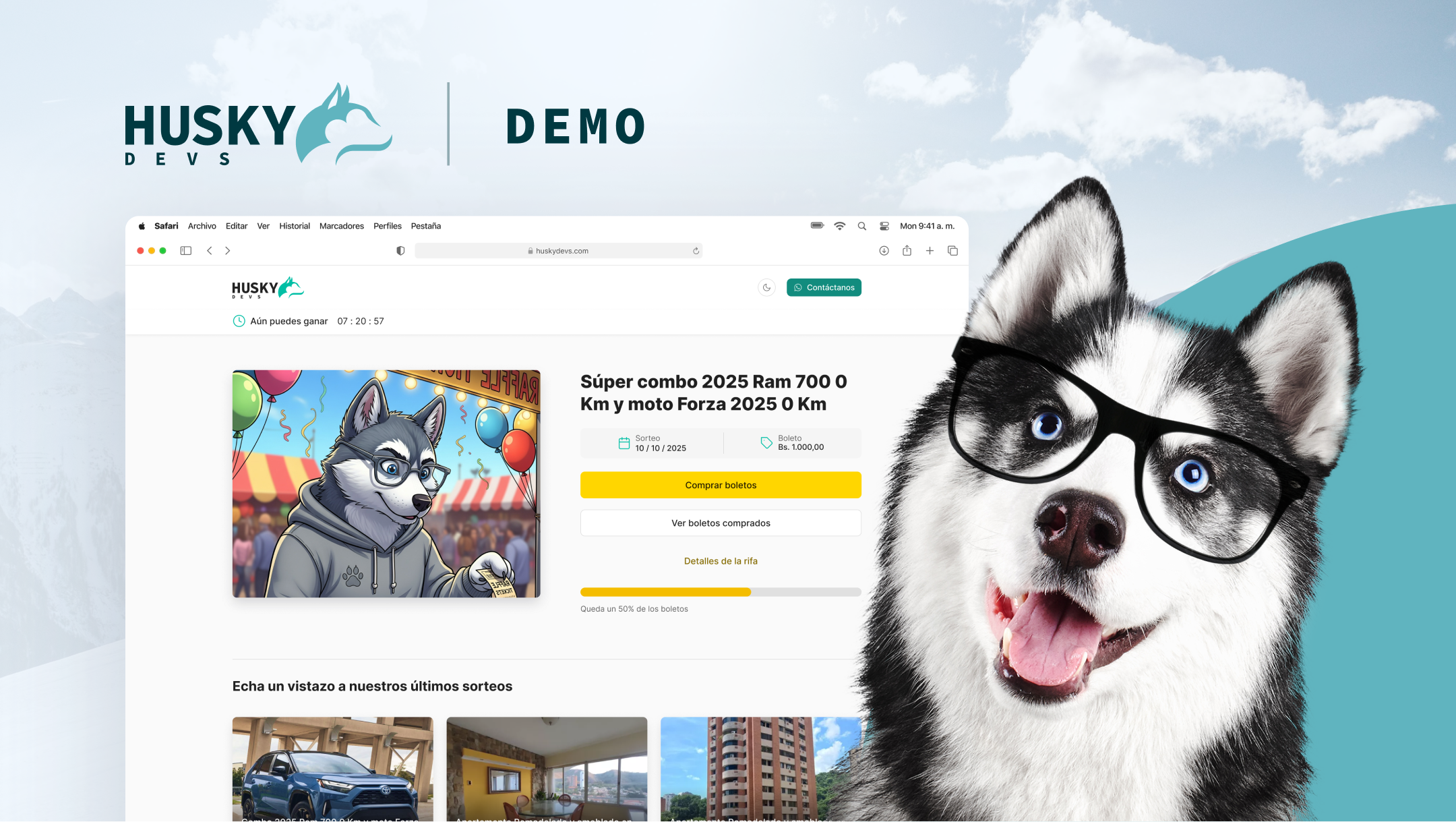 Raffle website demo